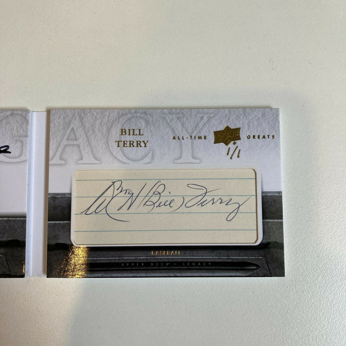 2012 Upper Deck All Time Greats Bill Terry Pete Rose 1/1 Auto Booklet One Of One
