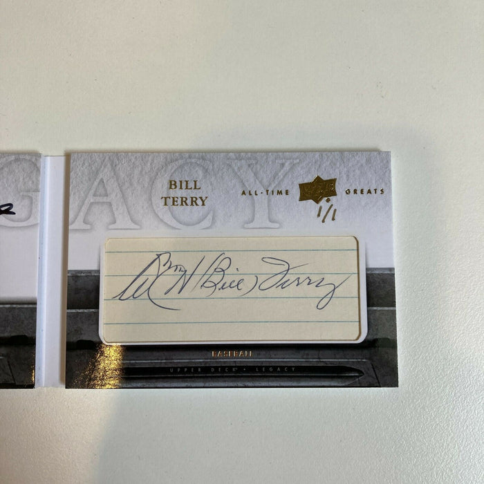 2012 Upper Deck All Time Greats Bill Terry Pete Rose 1/1 Auto Booklet One Of One