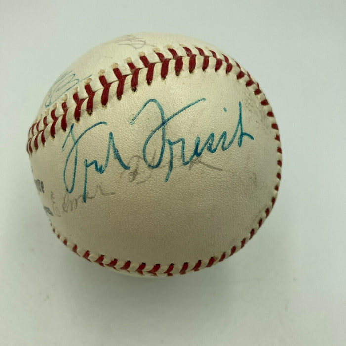 Joe Mccarthy Heinie Manush Elmer Flick Frank Frisch Signed Baseball PSA DNA COA