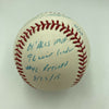 Beautiful Andy Pettitte Signed Heavily Inscribed STAT MLB Baseball Steiner COA