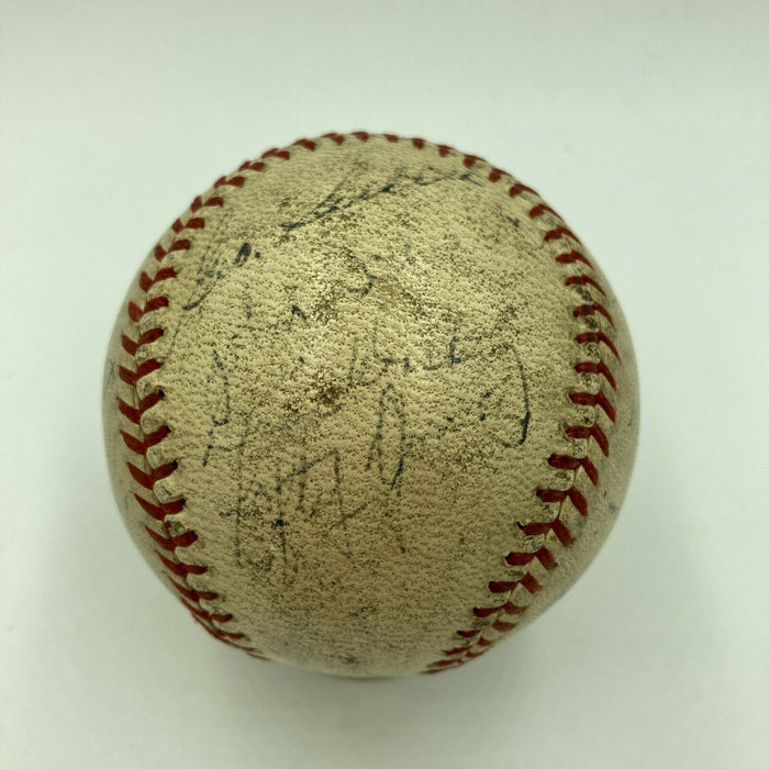 Lou Gehrig & Joe Dimaggio 1936 Yankees W.S. Champs Team Signed Baseball JSA COA
