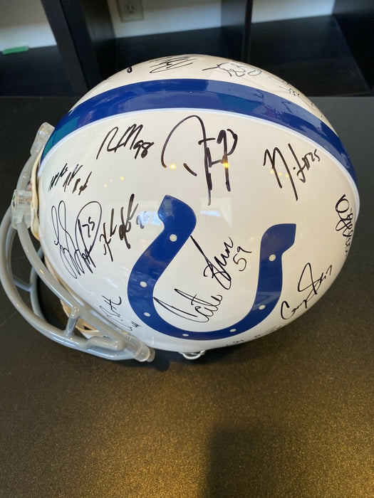 2006 Indianapolis Colts Super Bowl Champs Team Signed Helmet Peyton Manning JSA