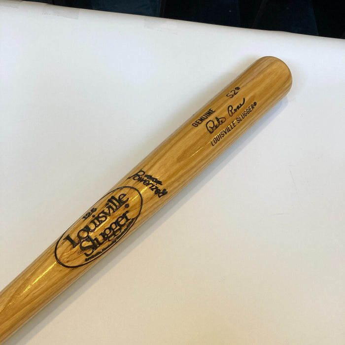 Pete Rose 4256 Hits Signed Louisville Slugger Game Model Baseball Bat JSA COA