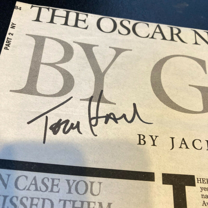 Tom Hanks Signed Autographed Forrest Gump Newspaper Photo With JSA COA