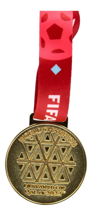 Lionel Messi Signed Inscribed 2022 FIFA World Cup Qatar Gold Medal JSA COA