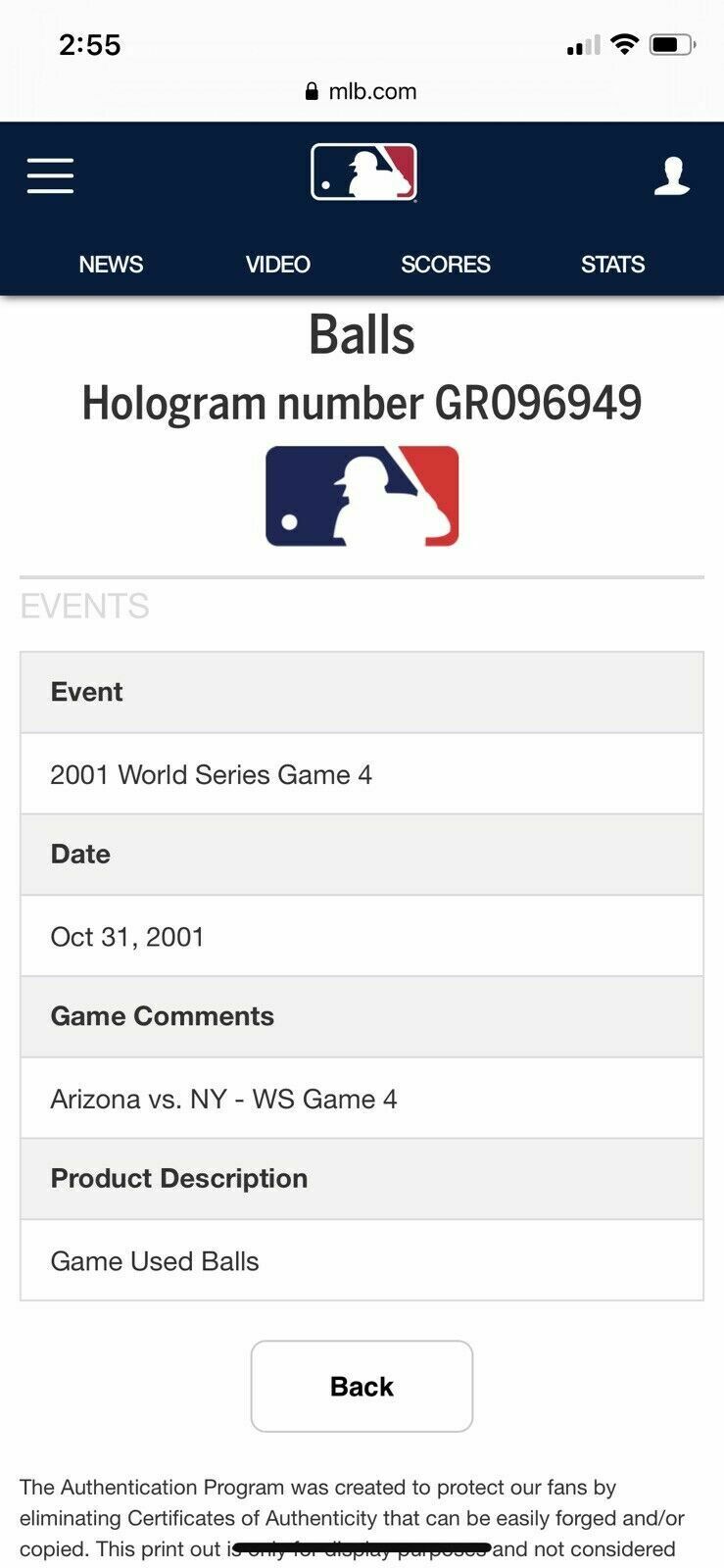 Derek Jeter Mr November Signed Game Used 2001 World Series Game 4