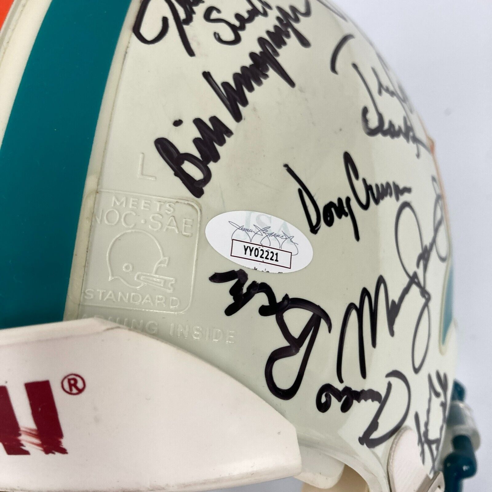 1972 Miami Dolphins Undefeated Team Signed Helmet COA JSA Griese Csonka  Morris 72 Autograph - Inscriptagraphs Memorabilia - Inscriptagraphs  Memorabilia