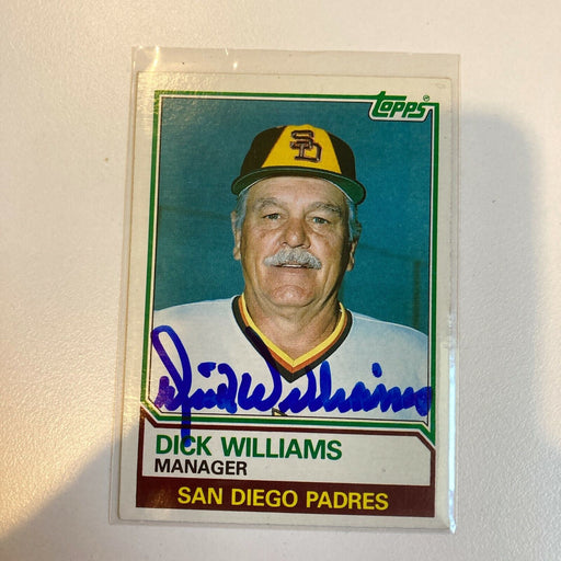 1983 Topps Dick Williams Signed Autographed Baseball Card