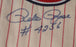Pete Rose #4256 Hits Signed Cincinnati Reds Mitchell & Ness Jersey Beckett