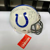Johnny Unitas & Peyton Manning Signed Indianapolis Authentic Full Helmet JSA