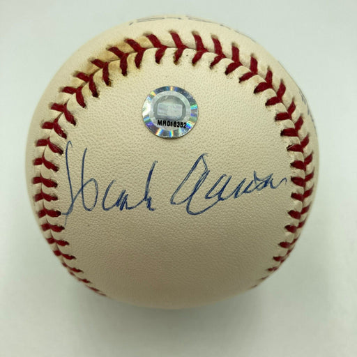 Willie Mays, Hank Aaron & Barry Bonds Signed Major League Baseball MLB Authentic