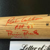 Richie Ashburn HOF 1995 Steve Carlton Pete Rose Robin Roberts Signed Bat PSA DNA