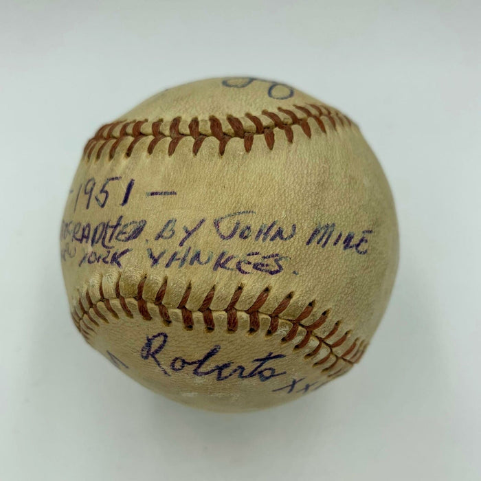 Rare 1951 Johnny Mize Playing Days Signed Vintage Baseball With JSA COA