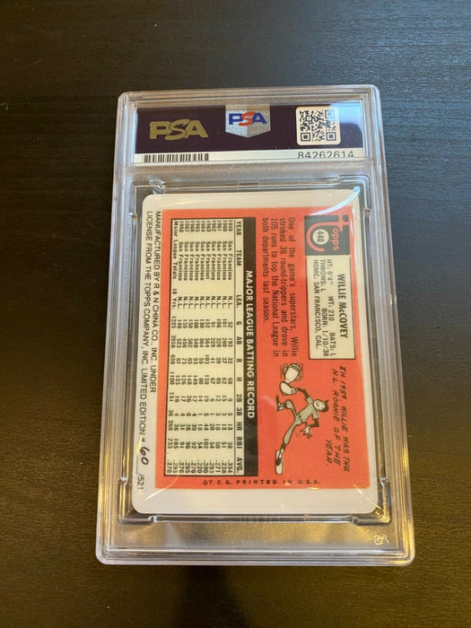 1969 Topps Willie Mccovey RC Signed Porcelain Baseball Card PSA DNA "1969 MVP"