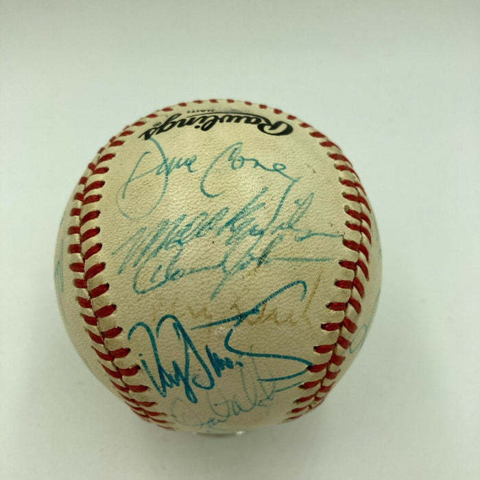 1986 New York Mets World Series Champs Team Signed NL Baseball With JSA COA