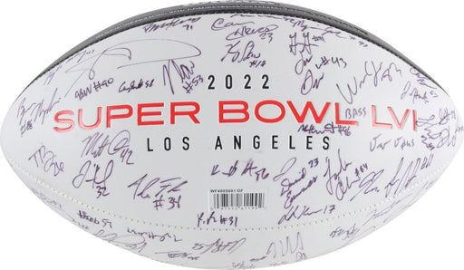 2022 Los Angeles Rams Super Bowl LVI Champs Team Signed Football PSA DNA COA