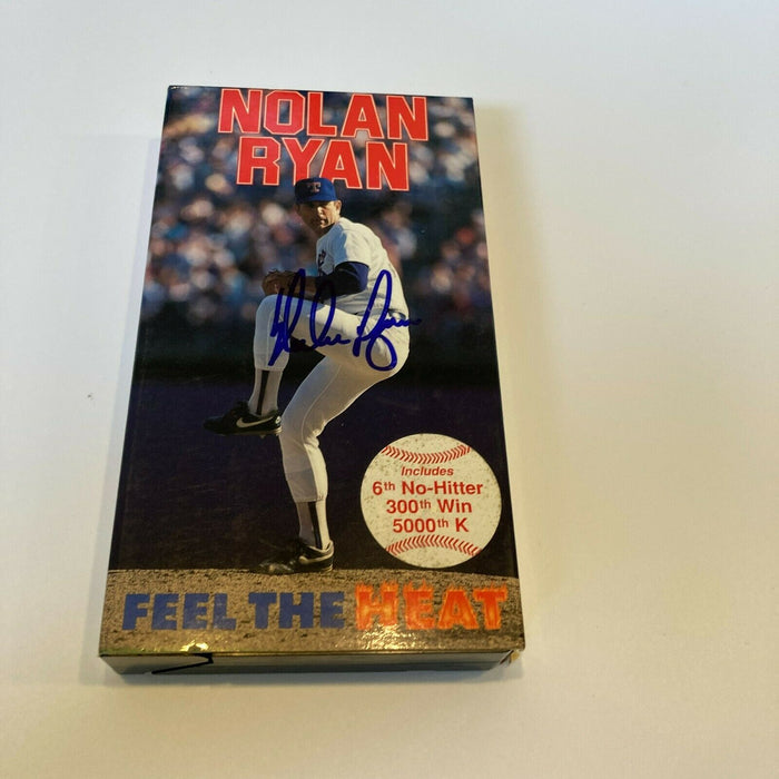 Nolan Ryan Signed Vintage Feel The Heat VHS Movie With JSA COA