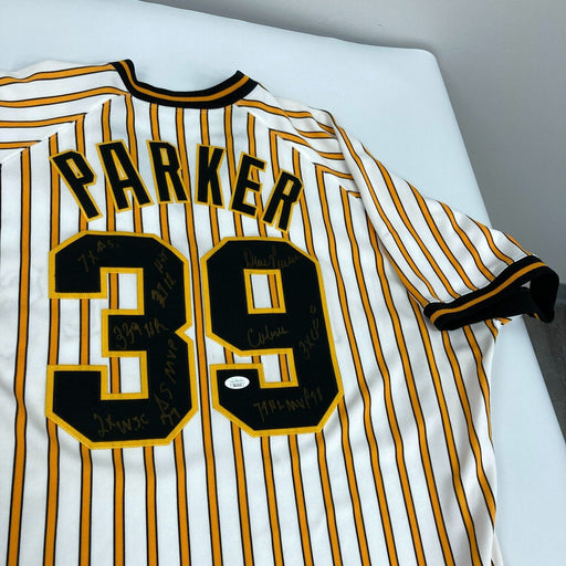 Dave Parker Signed Authentic Pittsburgh Pirates Game Model STAT Jersey JSA COA