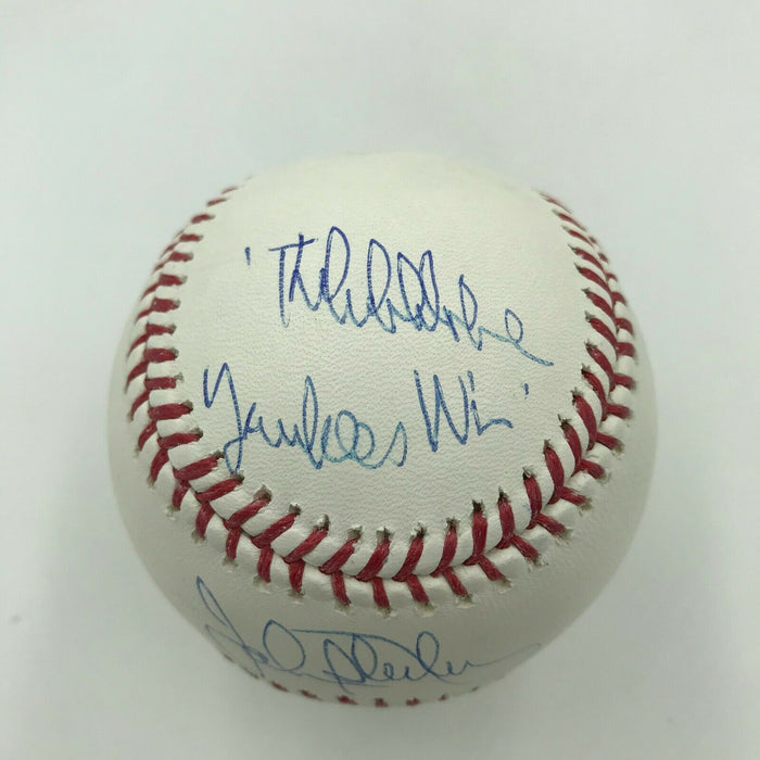John Sterling "Thhhhe Yankees Win!" Signed Inscribed MLB Baseball JSA Steiner