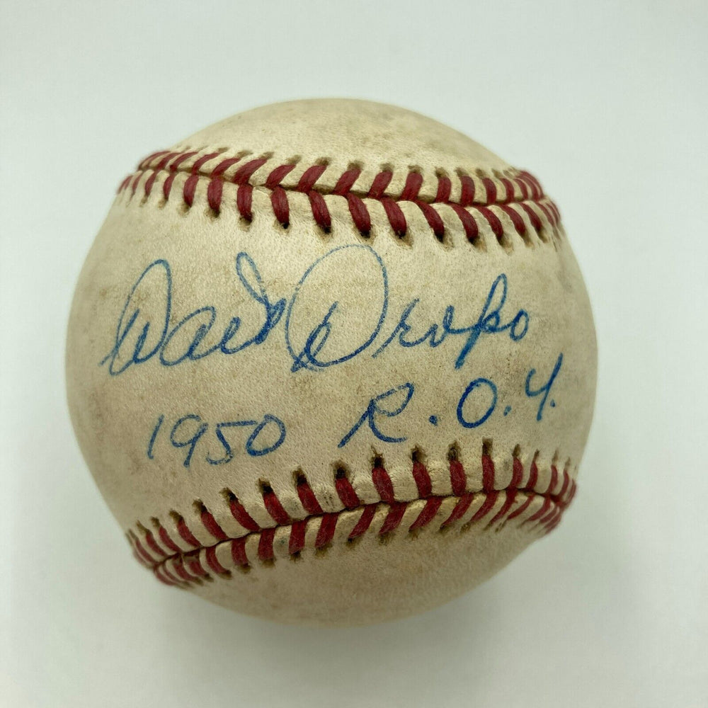 Walt Dropo 1950 R.O.Y Signed Official American League Baseball JSA COA