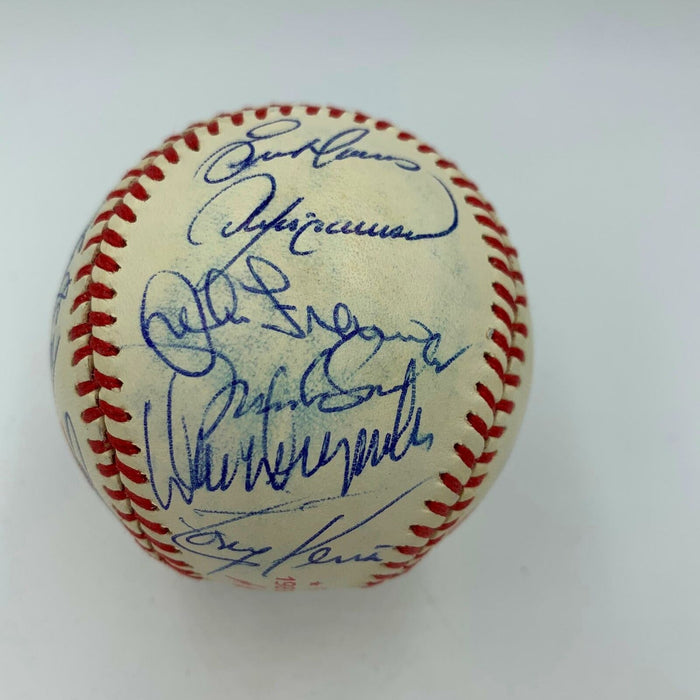 1989 All Star Game Signed Baseball Tony Gwynn Mike Schmidt Ryne Sandberg