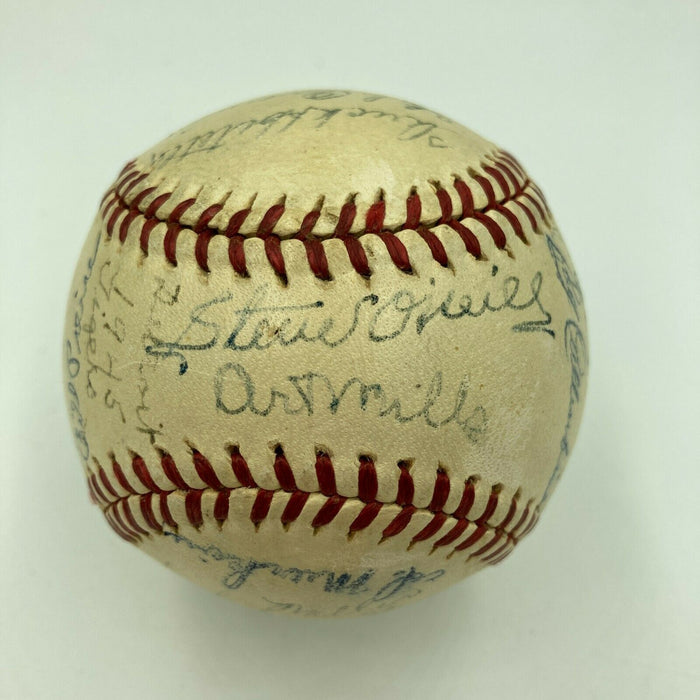 1945 Detroit Tigers World Series Champs Team Signed Baseball With JSA COA