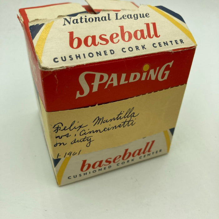 Felix Mantilla Signed 1961 Game Used Baseball Milwaukee Braves JSA COA