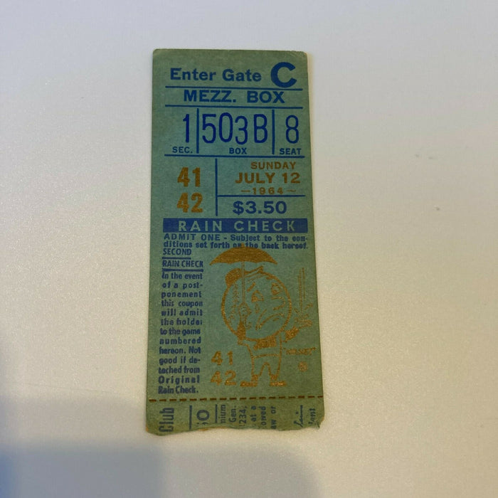 1964 New York Mets Signed Vintage Program With Original Ticket