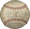 Babe Ruth & Lou Gehrig 1929 Yankees Team Signed Baseball With 10 HOFers PSA DNA