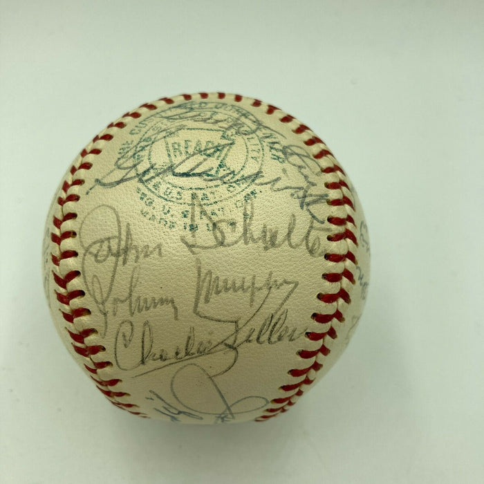 Beautiful 1941 New York Yankees Team Signed American League Baseball Beckett COA