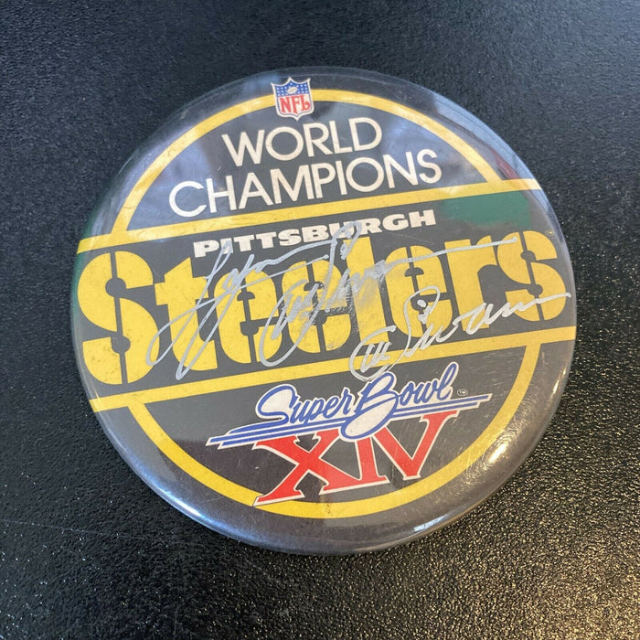 Lynn Swann Signed Pittsburgh Steelers Super Bowl Champs Signed Vintage Pin JSA