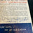 Johnny Kucks Signed Autographed 1950's New York Yankees Scorecard