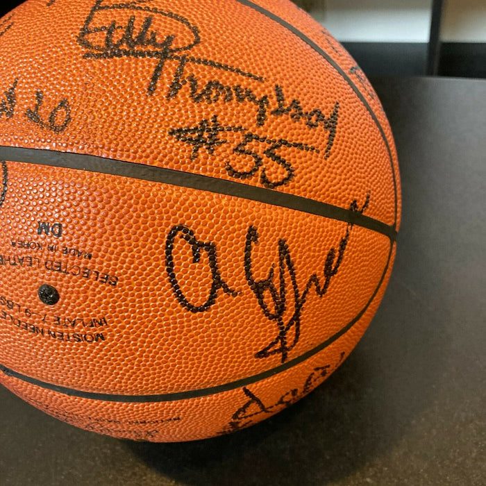 1987-88 Los Angeles Lakers NBA Champs Team Signed Spalding Basketball PSA DNA