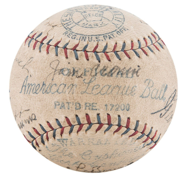 1929 Philadelphia Athletics A's World Series Champs Team Signed Baseball JSA COA