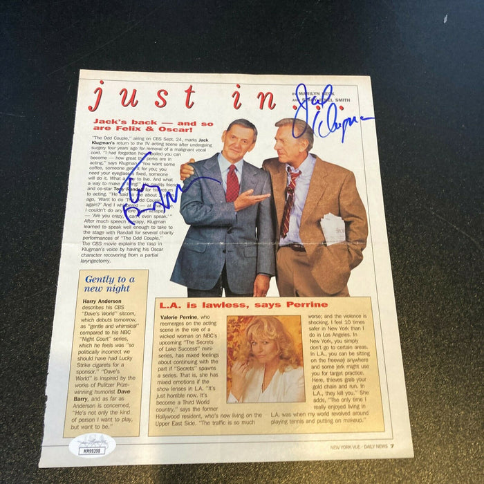 Jack Klugman & Tony Randall Signed Autographed Photo With JSA COA