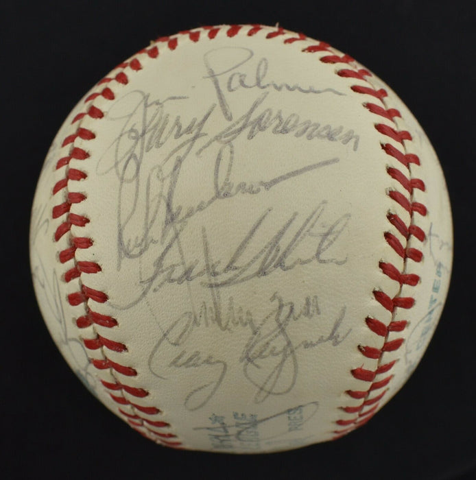 1978 All Star Game Team Signed Baseball George Brett Carlton Fisk 29 Sig JSA COA