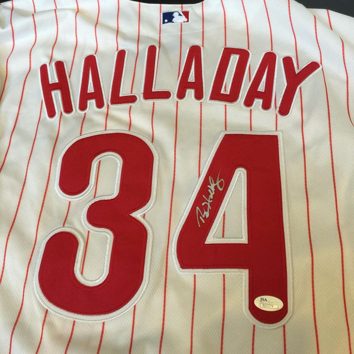 Roy Halladay Signed Authentic Philadelphia Phillies Game Model Jersey JSA COA