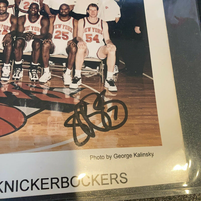 Anthony Mason 1995-96 New York Knicks Multi Signed Photo