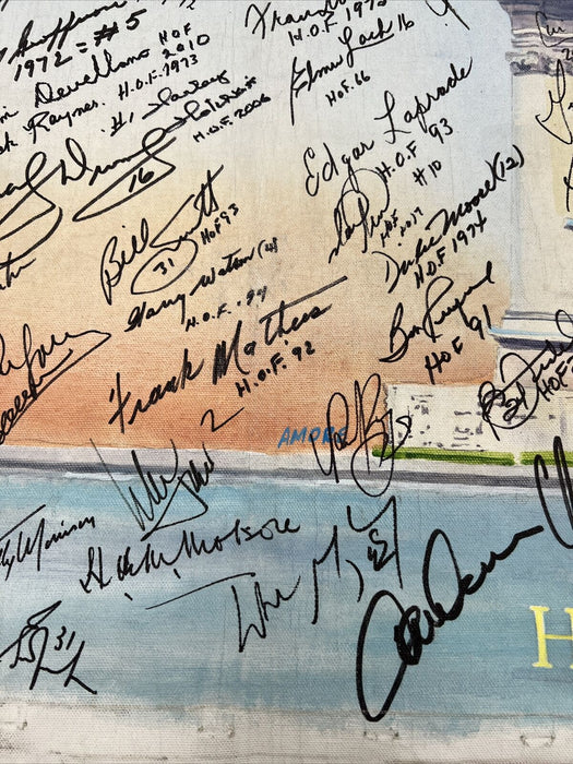 Beautiful NHL Hockey Hall Of Fame Signed Original 31x42 Art 195 Sigs! Beckett