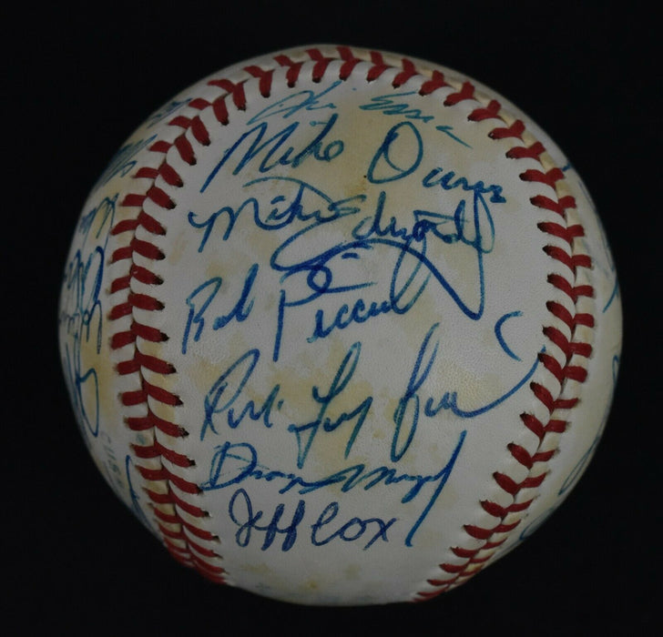 1980 Oakland A's Team Signed Baseball Billy Martin Rickey Henderson JSA COA