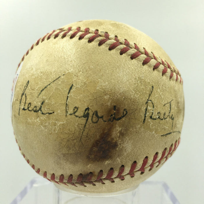 Rare 1950's Ken Silvestri Phillies Signed NL Game Used Baseball PSA DNA COA