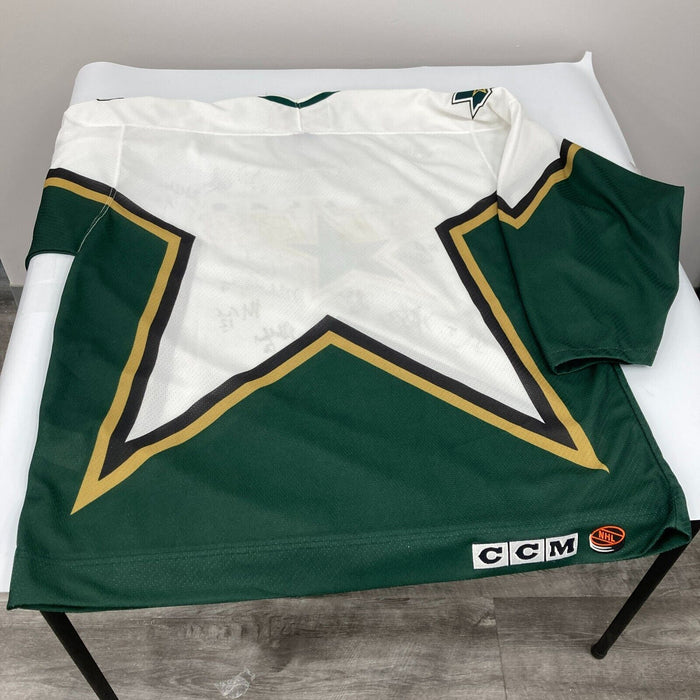 1999 Dallas Stars Champs Team Signed Authentic Game Model CCM Jersey JSA COA