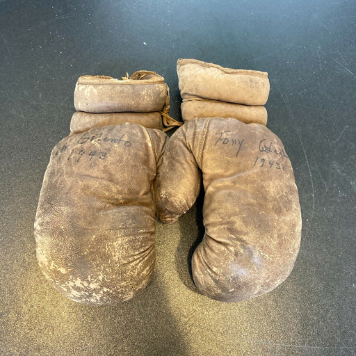 Tony Galento "Two Ton" 1943 Personally Owned Used Boxing Gloves Fight Worn?