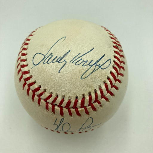 Sandy Koufax Nolan Ryan & Bob Feller Signed American League Baseball JSA COA