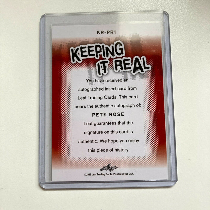 Leaf Keeping It Real Pete Rose #1/5 Auto Signed Autographed Baseball Card