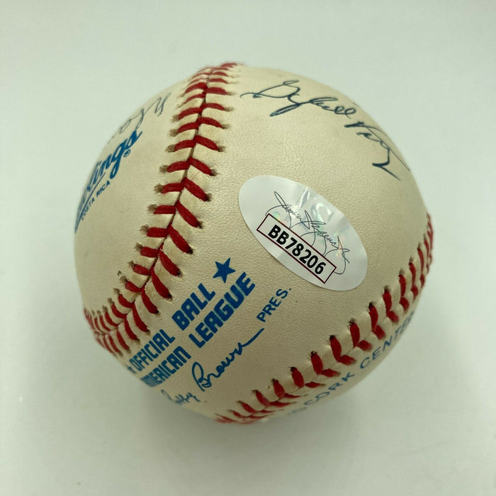 300 Win Club Signed Baseball Nolan Ryan Tom Seaver Warren Spahn 8 Sigs JSA COA