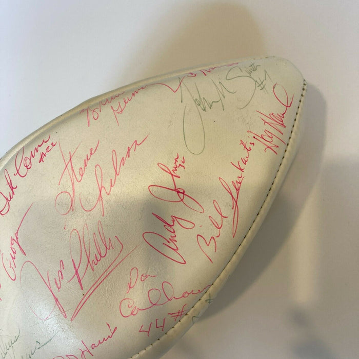 1976 New England Patriots Team Signed Autographed Football With JSA COA