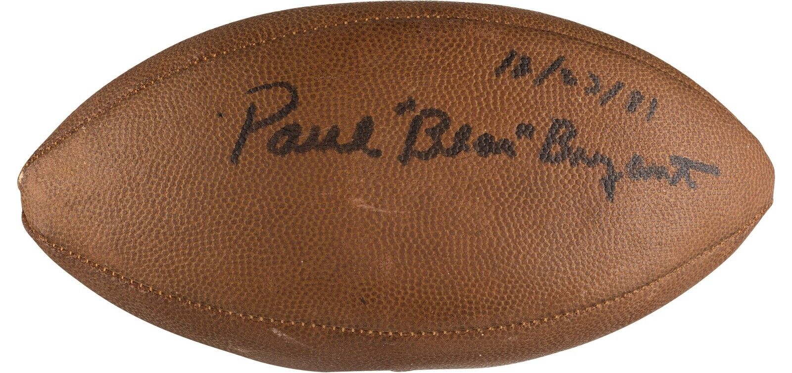 Paul Bear Bryant Signed Autographed Football Beckett COA