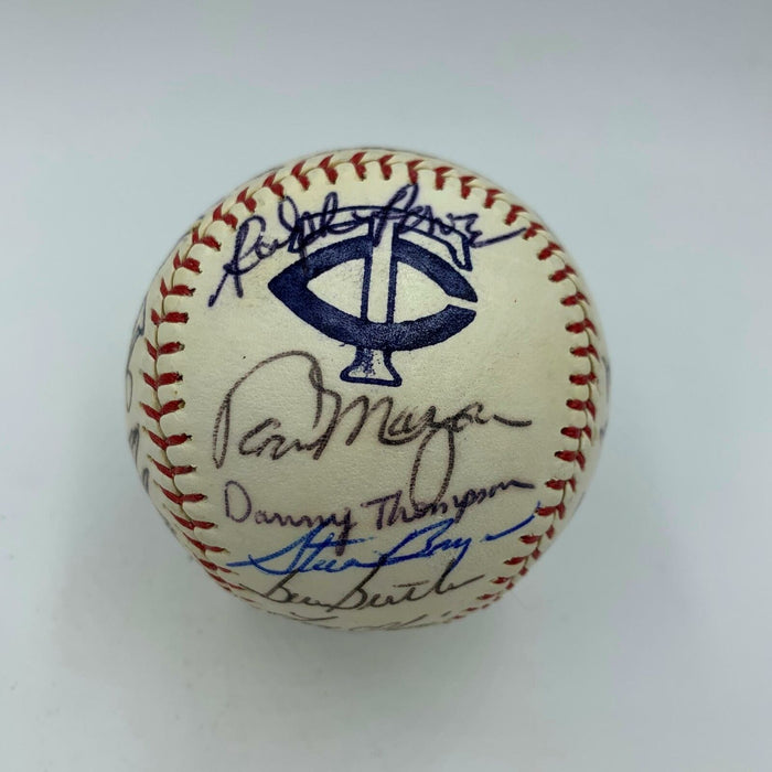 1975 Minnesota Twins Team Signed Baseball With JSA COA Rod Carew