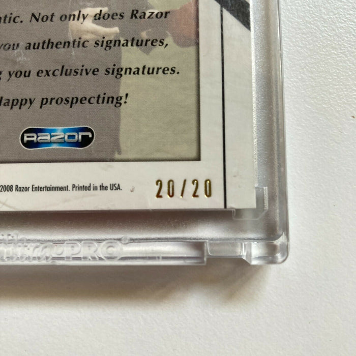 2008 Razor Letterman Pete Rose Auto #20/20 Patch Signed Baseball Card